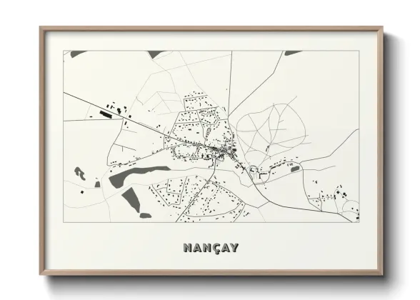 Une affiche de carte sur Nançay