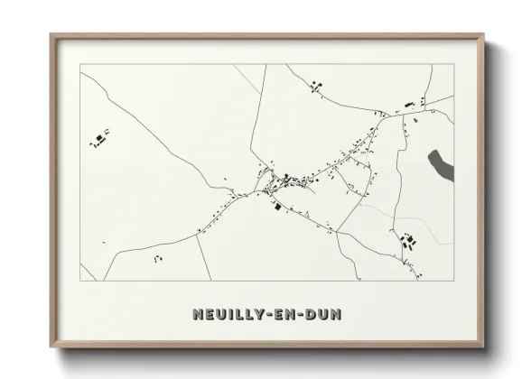 Une affiche de carte sur Neuilly-en-Dun