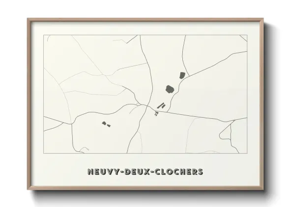 Une affiche de carte sur Neuvy-Deux-Clochers
