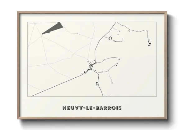 Une affiche de carte sur Neuvy-le-Barrois