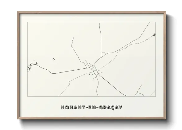 Une affiche de carte sur Nohant-en-Graçay