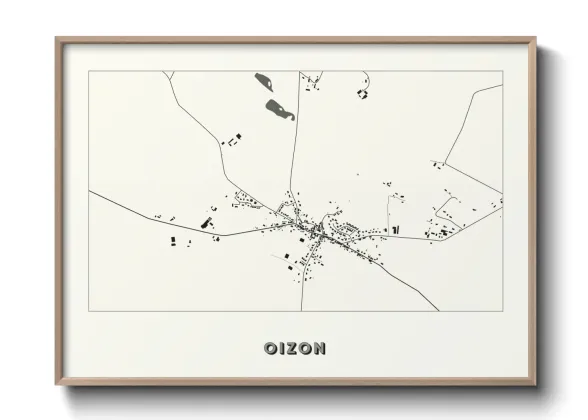 Une affiche de carte sur Oizon
