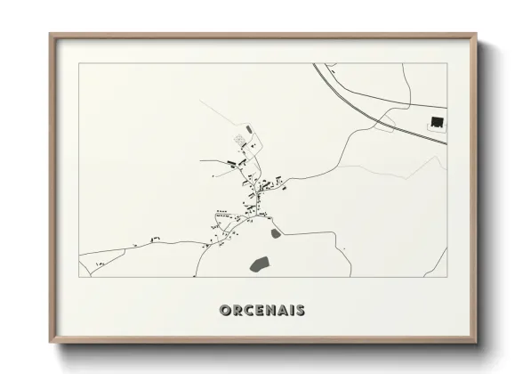 Une affiche de carte sur Orcenais