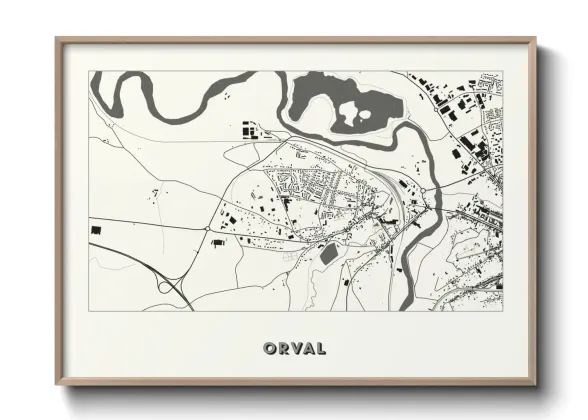 Une affiche de carte sur Orval