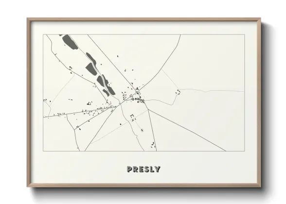 Une affiche de carte sur Presly