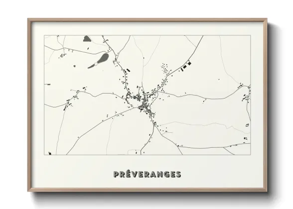 Une affiche de carte sur Préveranges