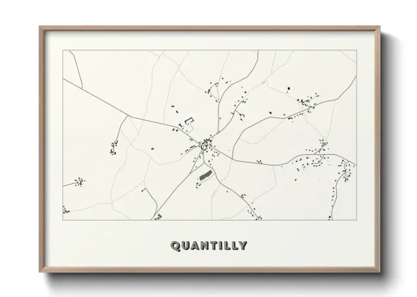Une affiche de carte sur Quantilly