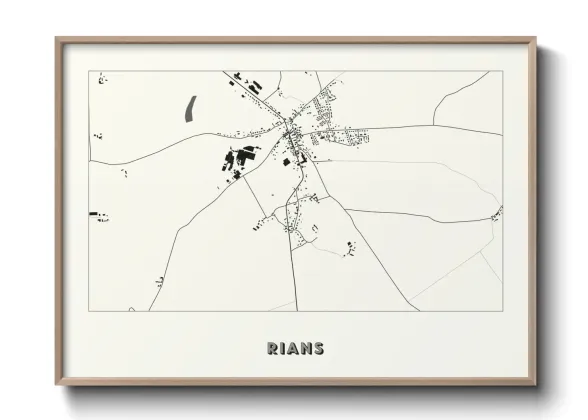 Une affiche de carte sur Rians