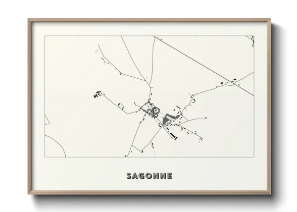 Une affiche de carte sur Sagonne