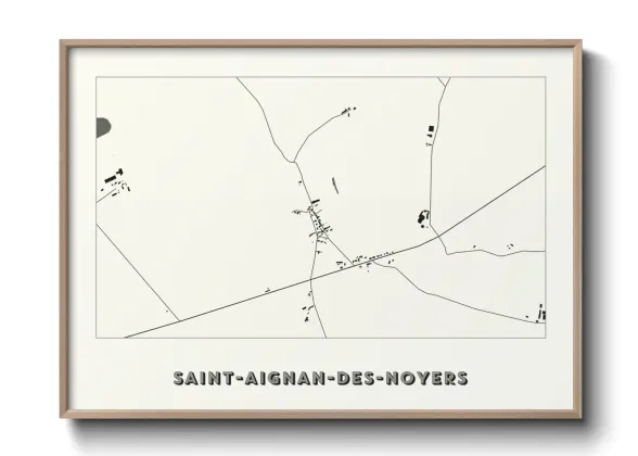 Une affiche de carte sur Saint-Aignan-des-Noyers