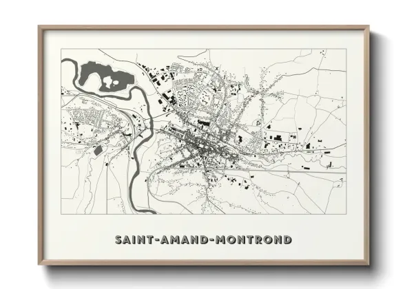 Une affiche de carte sur Saint-Amand-Montrond