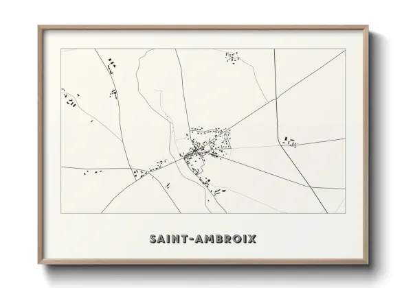 Une affiche de carte sur Saint-Ambroix