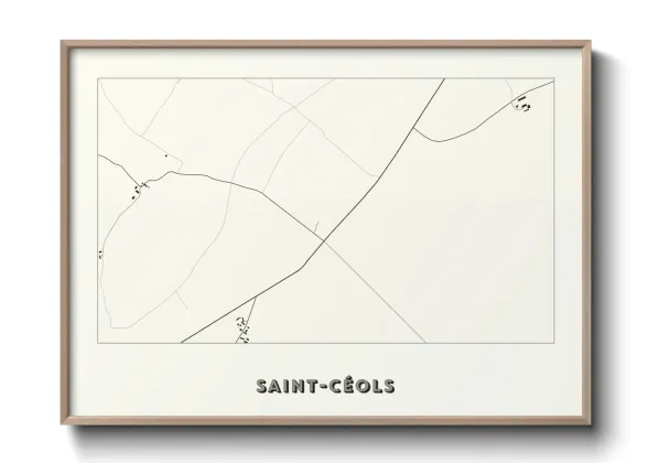 Une affiche de carte sur Saint-Céols