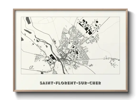 Une affiche de carte sur Saint-Florent-sur-Cher