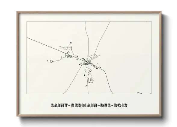 Une affiche de carte sur Saint-Germain-des-Bois