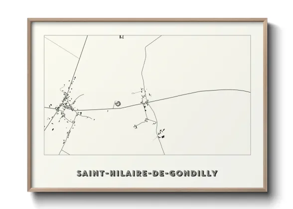 Une affiche de carte sur Saint-Hilaire-de-Gondilly