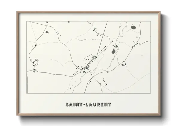 Une affiche de carte sur Saint-Laurent