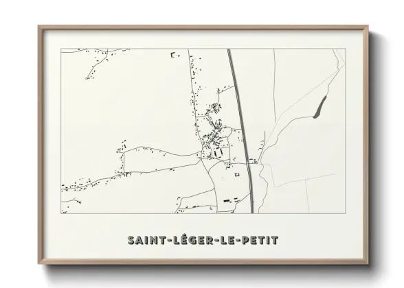 Une affiche de carte sur Saint-Léger-le-Petit