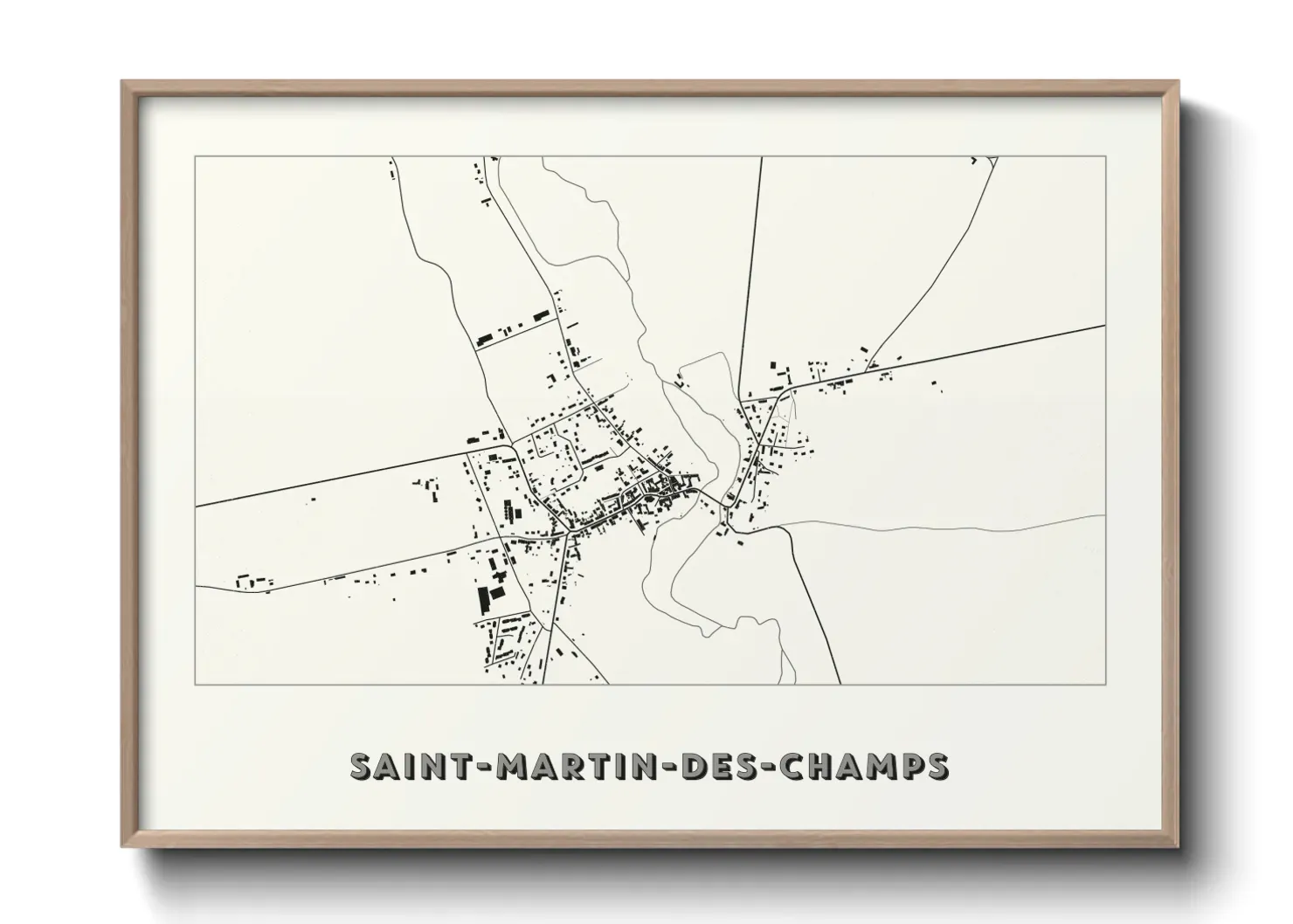 Un poster carteSaint-Martin-des-Champs