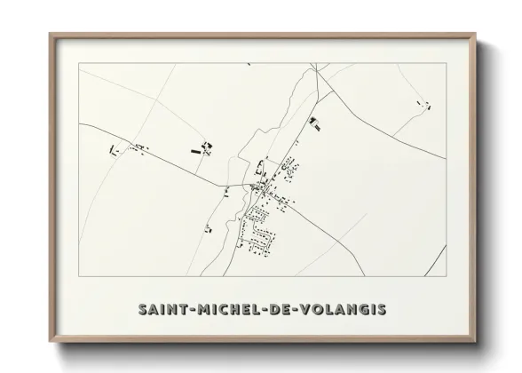 Une affiche de carte sur Saint-Michel-de-Volangis