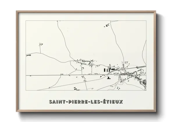 Une affiche de carte sur Saint-Pierre-les-Étieux