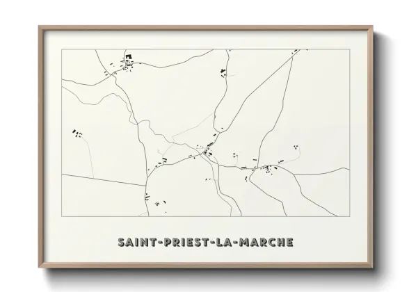 Une affiche de carte sur Saint-Priest-la-Marche