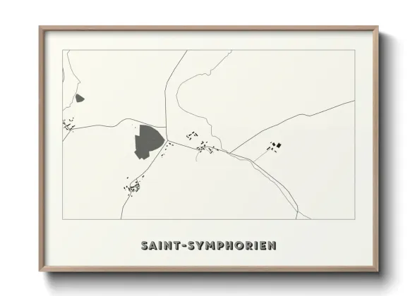 Une affiche de carte sur Saint-Symphorien