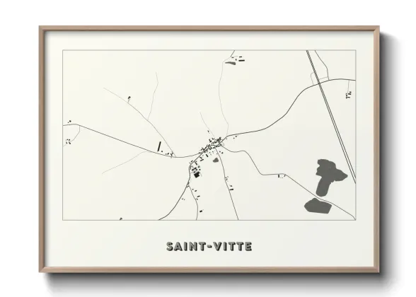 Une affiche de carte sur Saint-Vitte