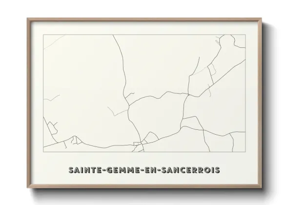 Une affiche de carte sur Sainte-Gemme-en-Sancerrois