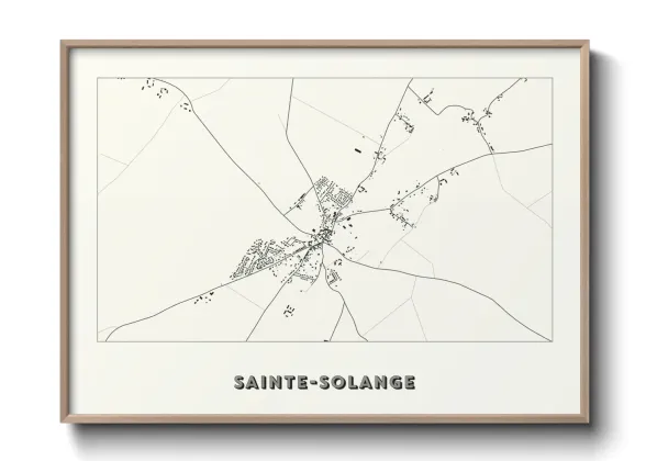 Une affiche de carte sur Sainte-Solange
