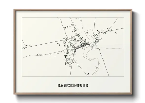 Une affiche de carte sur Sancergues