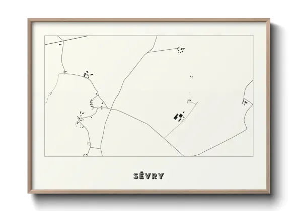 Une affiche de carte sur Sévry