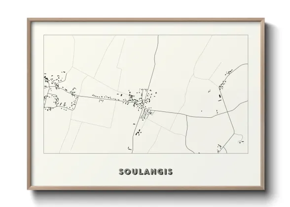 Une affiche de carte sur Soulangis