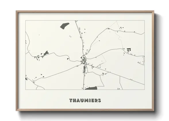 Une affiche de carte sur Thaumiers