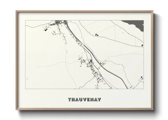 Une affiche de carte sur Thauvenay