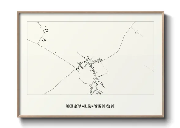 Une affiche de carte sur Uzay-le-Venon
