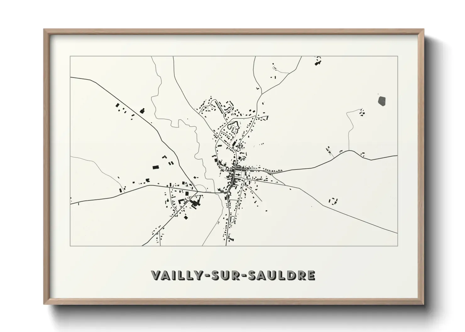 Un poster carteVailly-sur-Sauldre