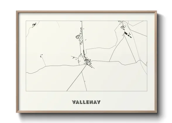 Une affiche de carte sur Vallenay
