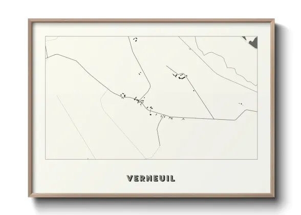 Une affiche de carte sur Verneuil