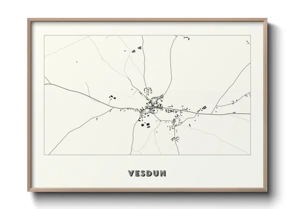 Une affiche de carte sur Vesdun