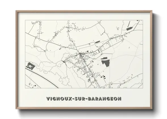Une affiche de carte sur Vignoux-sur-Barangeon