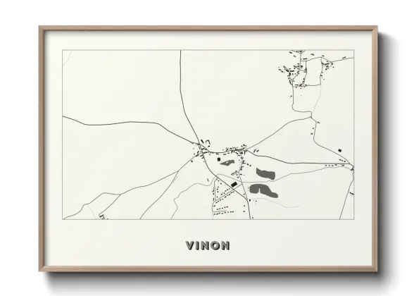 Une affiche de carte sur Vinon