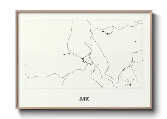 Une affiche de carte sur Aix