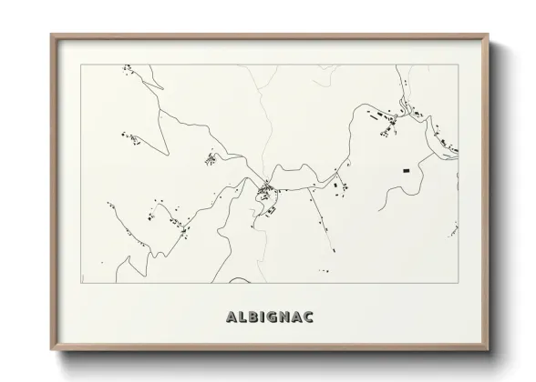 Une affiche de carte sur Albignac