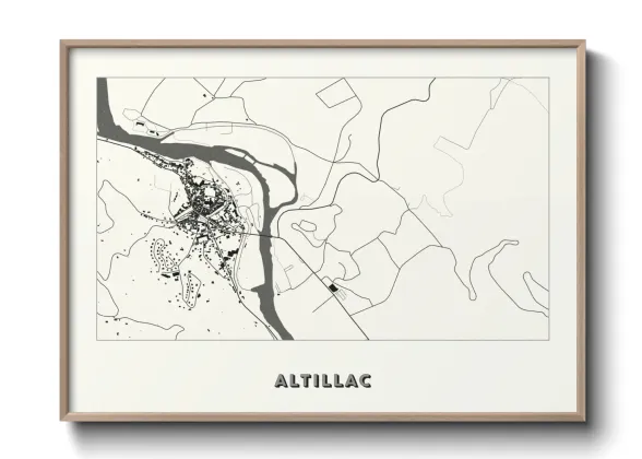Une affiche de carte sur Altillac