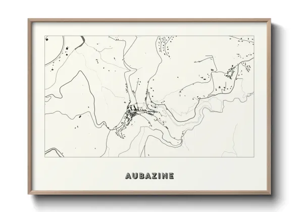 Une affiche de carte sur Aubazine