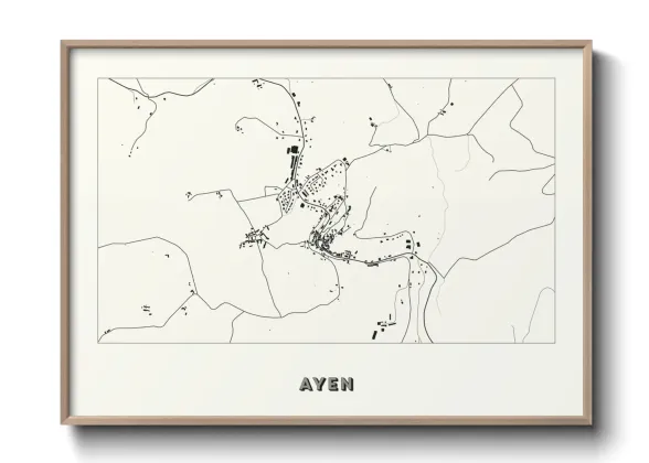Une affiche de carte sur Ayen