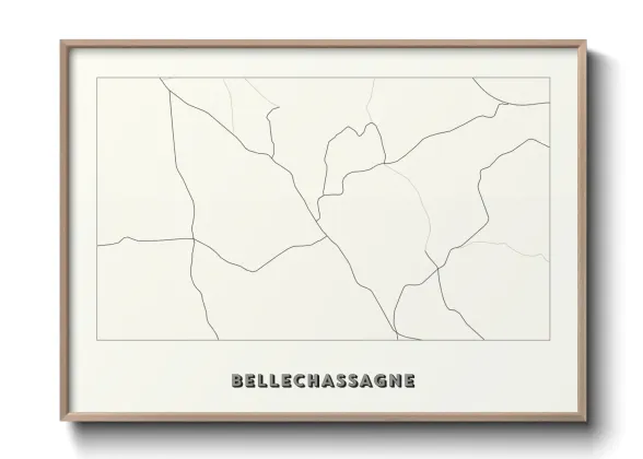 Une affiche de carte sur Bellechassagne