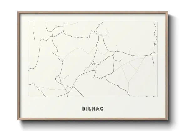 Une affiche de carte sur Bilhac