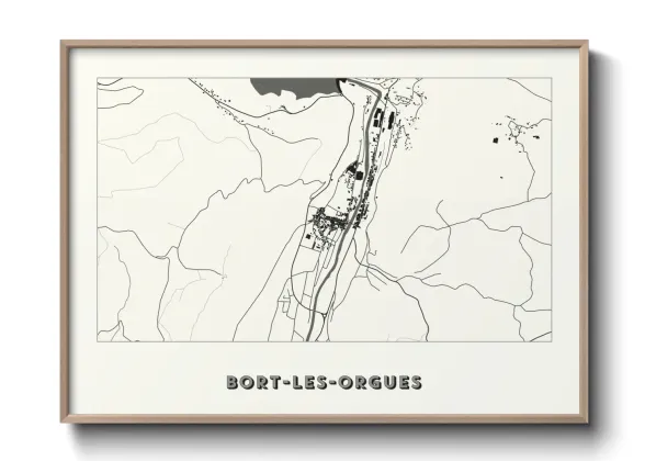 Une affiche de carte sur Bort-les-Orgues